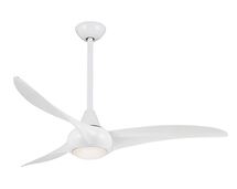 Online Designer Bedroom 52" Minka Aire Light Wave Modern White Ceiling Fan with Remote Control