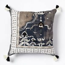 Online Designer Kids Room Border Fragment Pillow Cover - Black