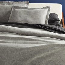 Online Designer Bedroom weekendr graphite chambray full/queen duvet cover