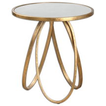 Online Designer Combined Living/Dining Loop Gold Accent Table