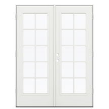 Online Designer Kitchen ReliaBilt 10-Lite Glass Fiberglass French Outswing Patio Door