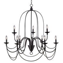 Online Designer Combined Living/Dining Swag Chandelier - 9 Light