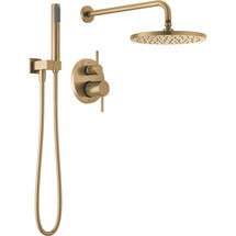 Online Designer Bathroom 342702-CZ Modern Raincan Round Shower System, Rain Shower Head with Handheld Spray, Shower Faucet Set