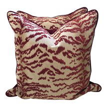 Online Designer Combined Living/Dining Rajah Cowtan and Tout Pillow - Pair