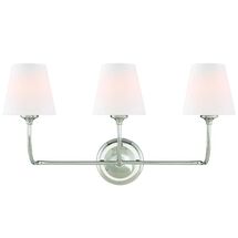 Online Designer Bathroom Libby Langdon for Crystorama Sylvan 3-Light Polished Chrome Bathroom Vanity