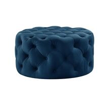 Online Designer Bedroom Mudge Round Tufted Cocktail Ottoman