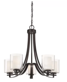 Online Designer Hallway/Entry Demby 5-Light Shaded Chandelier