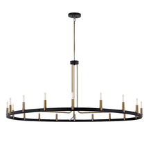 Online Designer Other Priama 18 - Light Dimmable LED Wagon Wheel Chandelier