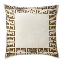 Online Designer Combined Living/Dining Athena Key Zardozi Pillow Cover, White