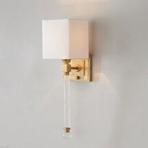 Online Designer Combined Living/Dining Chic Sophisticate Crystal Torch Wall Sconce