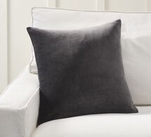 Online Designer Living Room Everywhere Velvet Pillow Cover, 20 x 20", Midnight