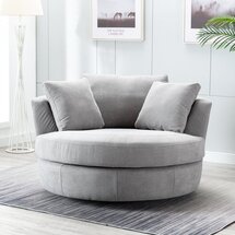 Online Designer Bedroom Minorca Elegant Round Swivel Barrel Chair