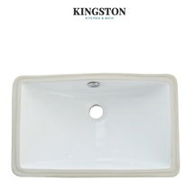 Online Designer Bathroom Kingston Brass Courtyard 18-1/4" Rectangular Ceramic Undermount Bathroom Sink