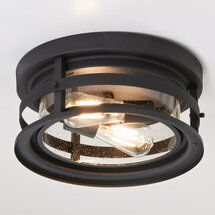 Online Designer Bathroom VINTAGE CYLINDER SEEDED OUTDOOR CEILING LIGHT