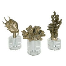 Online Designer Dining Room 3 Piece Coral Finials Figurine Set (Set of 3)
