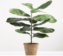 Online Designer Bedroom Faux Potted Fiddle Leaf Houseplant 