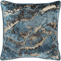 Online Designer Living Room Space Blue Throw Pillow