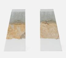 Online Designer Home/Small Office Natural Stone Bookends (set of 2)