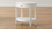 Online Designer Bedroom Arch White Oval Nightstand