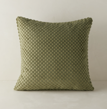 Online Designer Combined Living/Dining Hi-Lo Checker Velvet Pillow