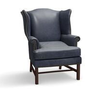 Online Designer Combined Living/Dining THATCHER LEATHER WINGBACK CHAIR