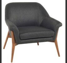 Online Designer Combined Living/Dining Classic Dark Grey Arm Chair