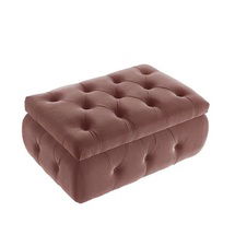 Online Designer Bedroom Velvet Storage Ottoman