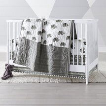 Online Designer Nursery Wild Excursion Elephant Crib Sheet