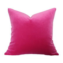 Online Designer Living Room Magenta Velvet Luxury Throw Pillow - Fuchsia Designer Pillow - Custom High End Pillow Cover