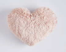 Online Designer Bedroom Fluffy Luxe Heart Pillow