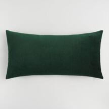 Online Designer Living Room Oversized Forest Green Velvet Lumbar Pillow