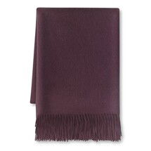 Online Designer Bedroom Solid Cashmere Throw, Moonlit Violet