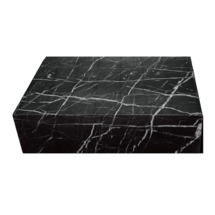 Online Designer Combined Living/Dining Genuine Marble Block Coffee Table - Black Marble