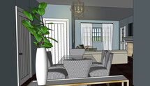 Online Designer Living Room 3D Model