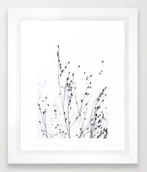 Online Designer Combined Living/Dining BLACK GRASS Framed Art Print