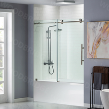 Online Designer Bathroom MBTDC6062 56"-60" W x 62" H Single Sliding Frameless Bathtub Door with 3/8"(10mm) Clear Tempered Glass