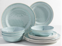 Online Designer Patio Cabana Melamine 12-Piece Dinnerware Set