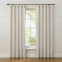 Online Designer Bedroom Largo Natural Linen 50"x96" Curtain Panel