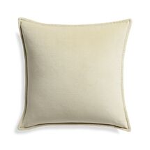 Online Designer Living Room Brenner Sesame 20" Velvet Pillow with Feather-Down Insert