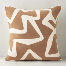 Online Designer Living Room Barcelos Light Brown Throw Pillow with Feather-Down Insert 23''