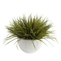 Online Designer Bedroom Faux Foliage Grass in Ceramic Decorative Vase