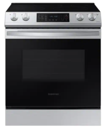 Online Designer Kitchen  Samsung 30 in. 6.3 cu. ft. Slide-In Electric Convection Range Oven in Fingerprint Resistant Stainless Steel