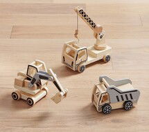 Online Designer Bedroom Wooden Construction Trucks, Set of 3