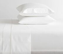 Online Designer Bedroom Pearl Organic Percale Sheet Set