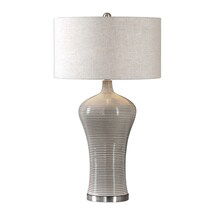 Online Designer Combined Living/Dining Striped Grey Table Lamp