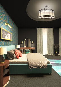 Online Designer Bedroom 3D Model