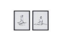 Online Designer Other Feminine Figures 21" High 2-Piece Framed Wall Art Set 