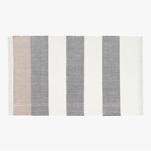 Online Designer Patio Kelso Charcoal and Camel Stripe Indoor/Outdoor Rug 9'x12'