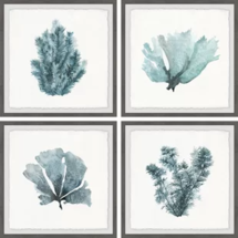 Online Designer Bedroom 'Greens II' 4 Piece Framed Watercolor Painting Print Set