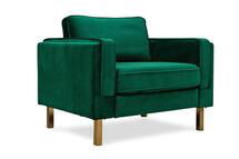 Online Designer Living Room Albany Velvet Armchair (Green)